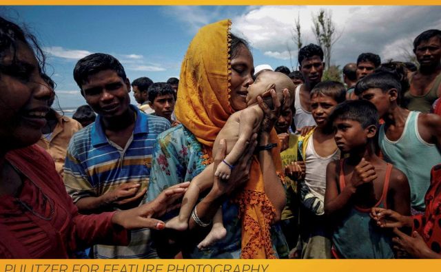 Reuters je dobil Pulitzerjevo nagrado za fotografijo o preganjanju Rohingov, muslimanske manjšine v Mjanmaru. Na fotografiji je mama, ki ji je med begom umrl poldrugi mesec star sin.<br />
FOTO Reuters