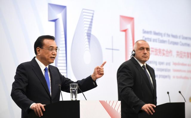 Kitajski premier Li Keqiang in bolgarski kolega Bojko Borisov<br />
FOTO: AFP