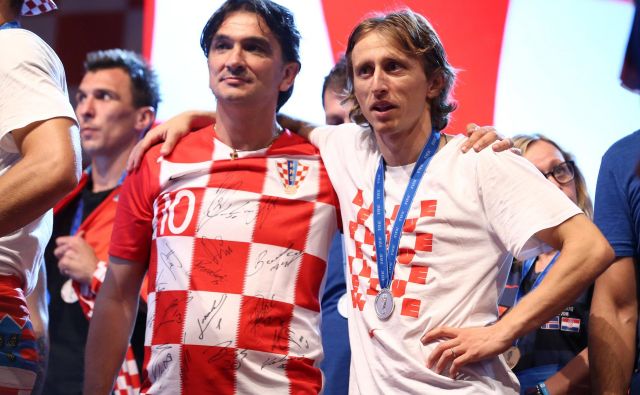 Trener Zlatko Dalić in nogometaš Luka Modrić FOTO: Antonio Bronic/Reuters