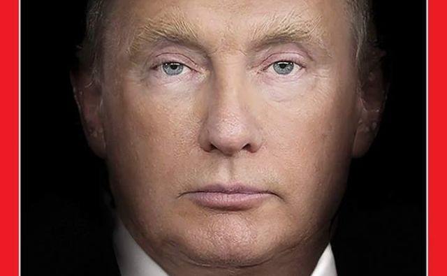 Sveža naslovnica revije Time. Donald Trump ali Vladimir Putin? FOTO: Time