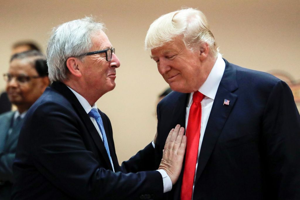 Zadržani pred srečanjem Juncker-Trump