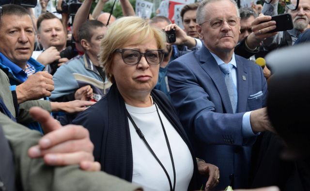 Predsednica vrhovnega sodišča Małgorzata Gersdorf, ena izmed glavnih kritičark sodne reforme, je označila zakon za »državni udar« na pravosodje. Foto Reuters