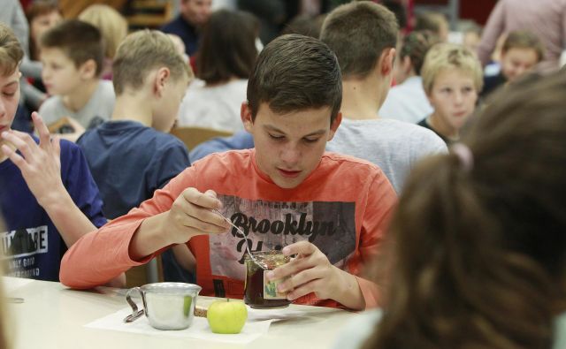 V zadnjih petnajstih letih se počasi spet povečuje delež mladostnikov, ki redno zajtrkujejo, uživajo sadje in zelenjavo. FOTO: Leon Vidic/Delo