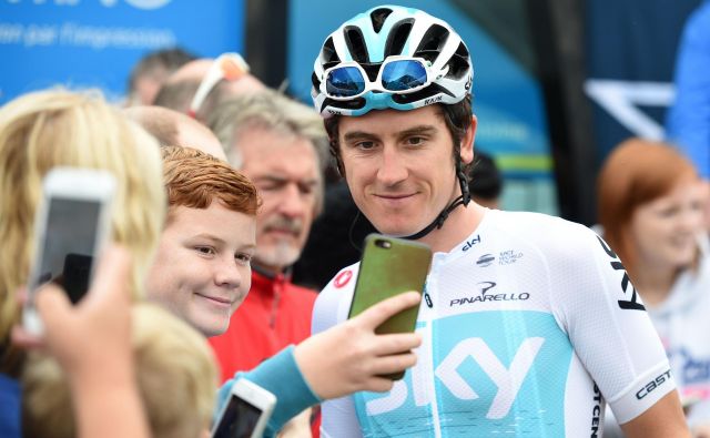 Na domačih tleh se je na dirke vrnil junak Toura Geraint Thomas. Foto AFP