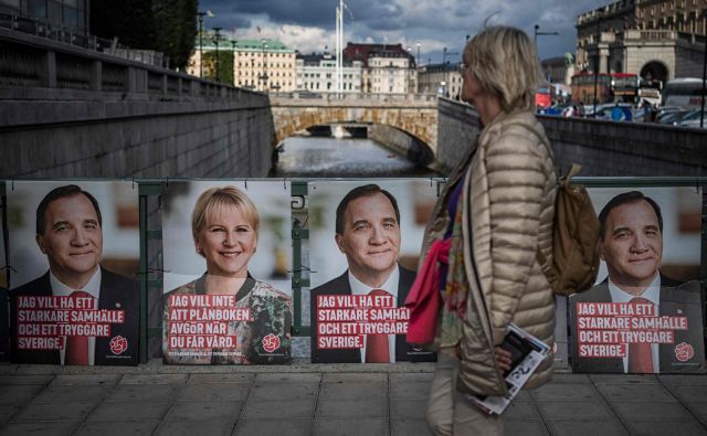 Včerajšnje švedske volitve so bile ene najbolj spremljanih v zgodovini. FOTO: Jonathan NACKSTRAND / AFP