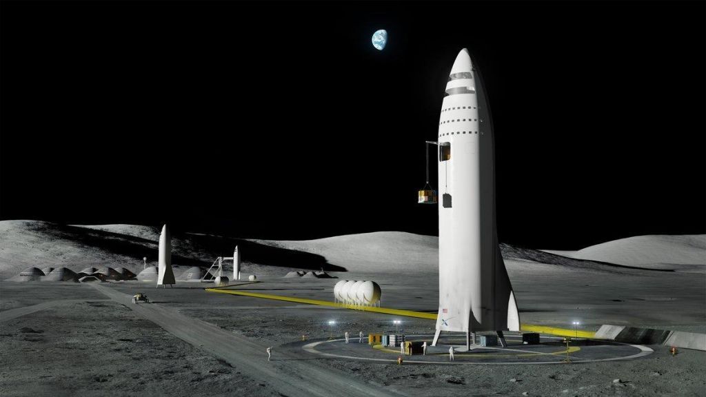 Raketa BFR podjetja SpaceX s potniki do Lune