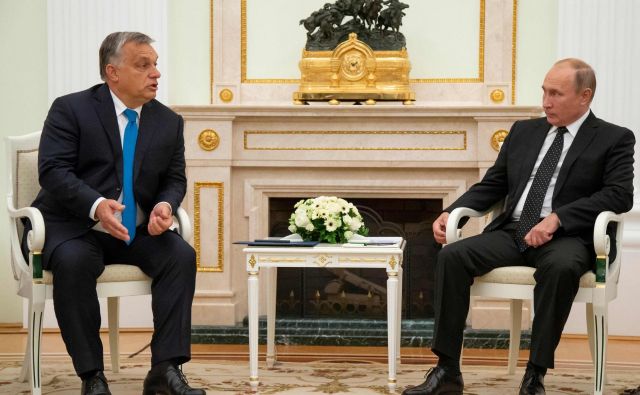 Glavna tema Orbánovega obiska pri Putinu je bilo gospodarsko in trgovinsko sodelovanje. FOTO: AFP