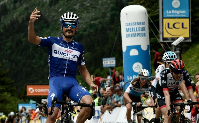 Julian Alaphilippe tudi na stavnicah kotira najvišje. FOTO: AFP