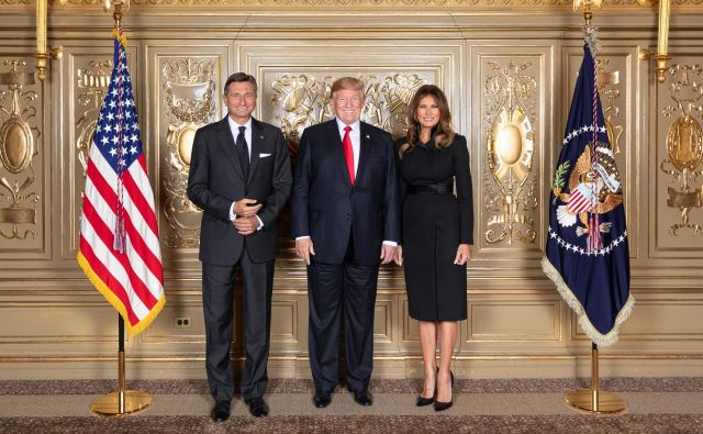 Borut Pahor z Donaldom in Melanio Trump. FOTO: Official White House Photo