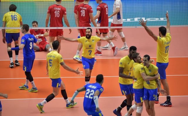 Brazilsko veselje je bilo nepopisno. FOTO: FIVB