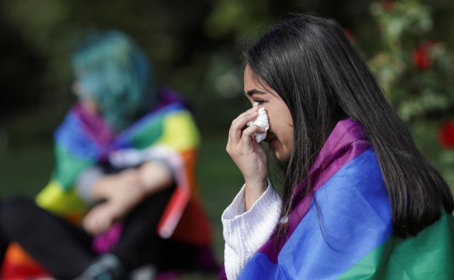 Nevladniki opozarjajo, da je namen referenduma simbolično marginalizirati lezbijke, geje, bisekuslace in transspolne osebe. Foto: Reuters