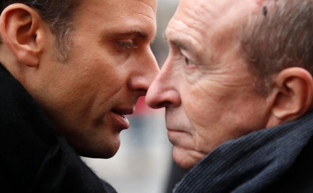 Emmanuel Macron in Gérard Collomb. FOTO: AFP