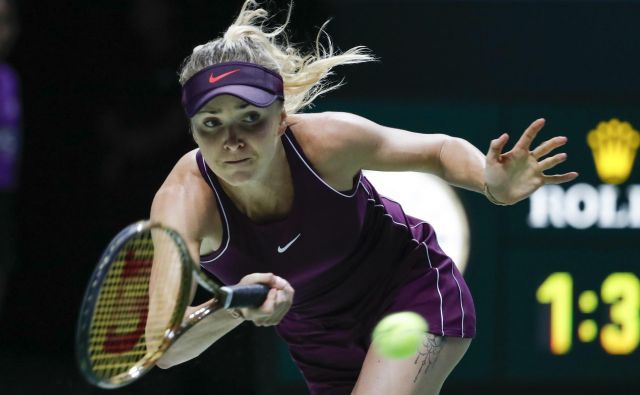 Jelina Svitolina je dobila vse tri dvoboje v beli predtekmovalni skupini.<br />
FOTO: AP