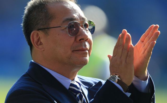 Lastnik Leicestra Vichai Srivaddhanaprabha je v tragični nesreči izgubil življenje. FOTO: AFP