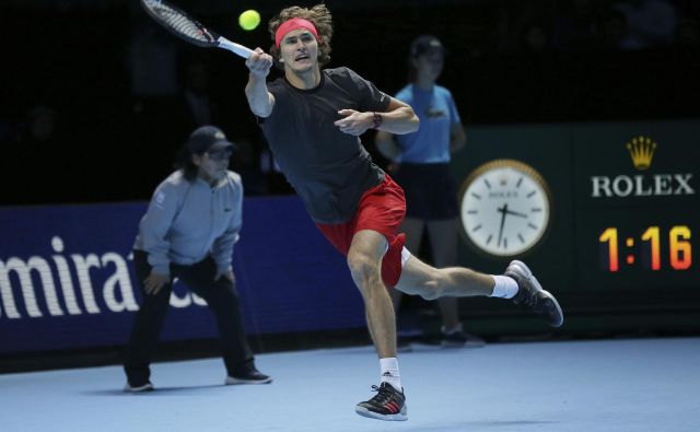 Alexander Zverev je izkoristil edino ponujeno priložnost za brejk.  FOTO: Tim Ireland/AP