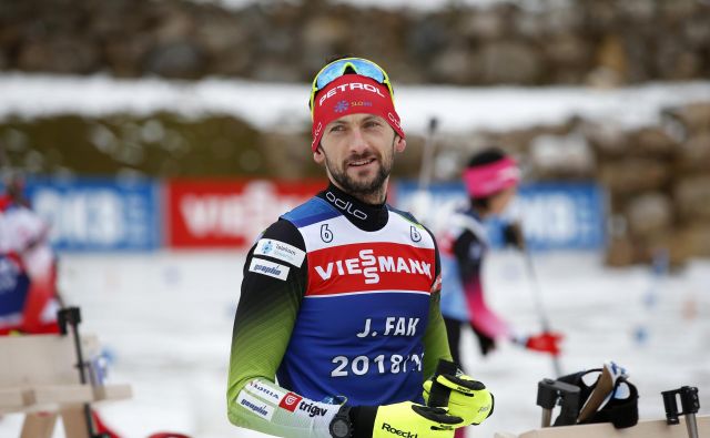 Jakov Fak na uradnem treningu. FOTO: Matej Družnik/Delo