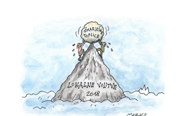 Šmarješke Toplice in Koper sta stvarna dokaza, da vsak glas šteje. KARIKATURA: Marko Kočevar