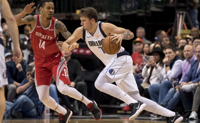 Luka Dončić je v zadnjih trehh minutah nanizal kar 11 točk zapovrstjo. FOTO: Jerome Miron/Reuters