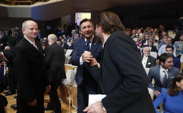 Predsednik države Borut Pahor nikoli ni skrival svoje naklon­jenosti do športa, njegov goriški znanec Andrea Massi pa ne tega, da je zahteven in načelen mož. Foto Leon Vidic