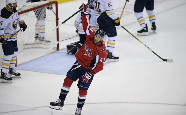 Tom Wilson je odločil zmagovalca. FOTO: Nick Wass/AP