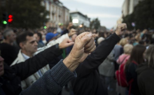 Protesti v Banjaluki zaradi nepojasnjene smrti 21-letnega Davida Dragičevića potekajo že devet mesecev. FOTO: Voranc Vogel