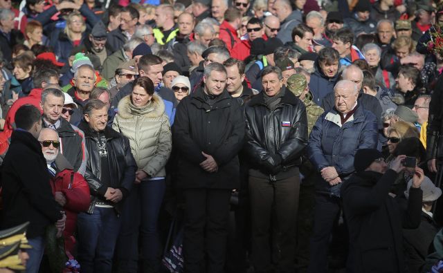 Proslave so se udeležili tudi Borut Pahor, Milan Kučan, Alenka Bratušek, Karl Erjavec, Zoran Janković in Iztok Purić FOTO: Jože Suhadolnik/Delo