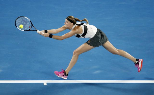 Petra Kvitova še vedno ni oddala niti niza. FOTO: Aly Song/Reuters