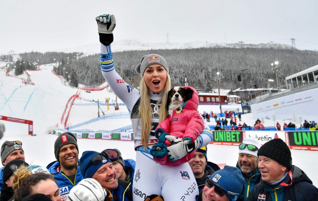 FOTO:Svindal: Lindsey Vonn je bolj nora kot jaz