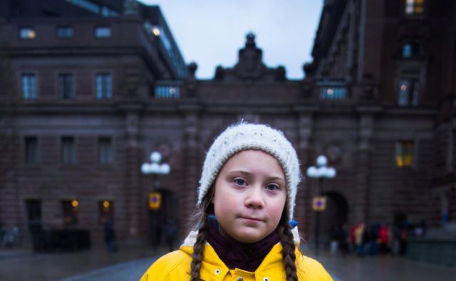 Greta Thunberg med šolsko stavko. FOTO Reuters