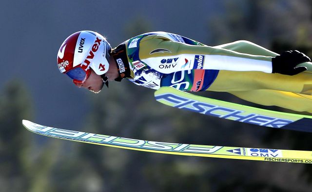 »Leteči Kranjčan« Robert Kranjec v svojem elementu. FOTO: Matej Družnik/Delo