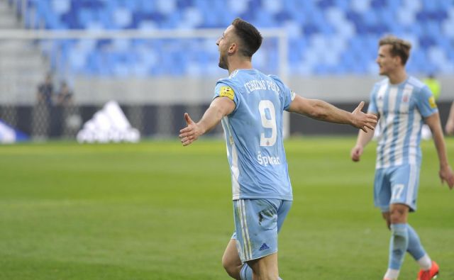 Andraž Šporar je v tej sezoni slovaškega prvenstva zabil že 21 golov. FOTO: Slovan Bratislava