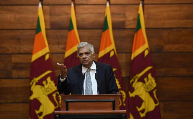 Šrilanški premier Ranil Wickremesinghe FOTO: AFP