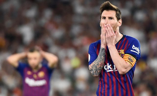 Messi je znižal zaostanek Barçe na 1:2, več ni šlo. FOTO: AFP