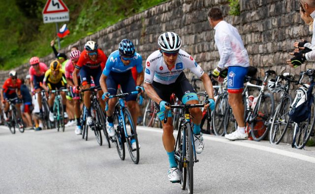 Miguel Angel Lopez v zadnjih dneh na vzponih kaže najboljše predstave, zagotovo bo z napadom poizkusil tudi danes. Foto AFP