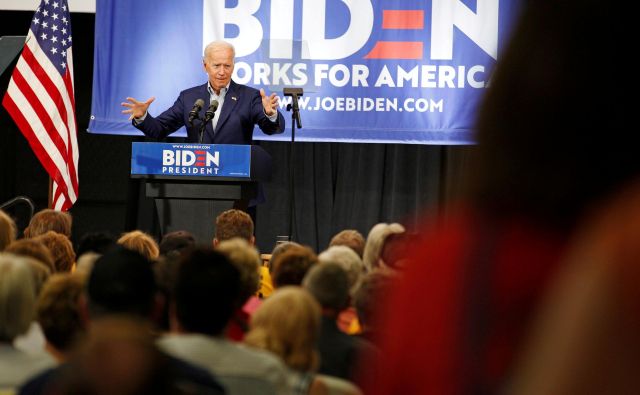 Trenutno najverjetnejši demokratski protikandidat Donaldu Trumpu Joe Biden je že v polnem zagonu. FOTO: Reuters