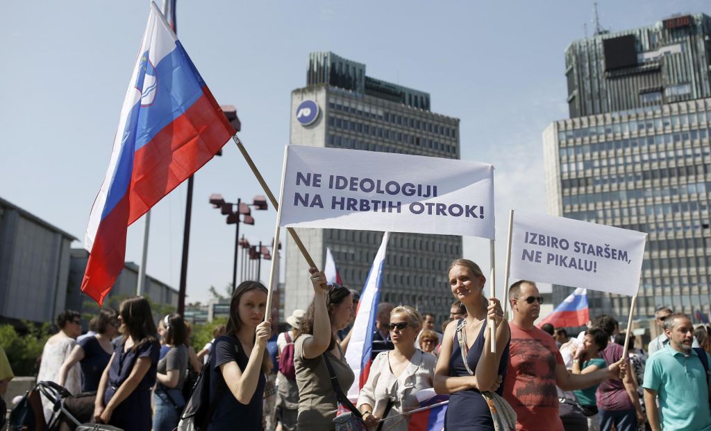 FOTO:Pred državnim zborom: »Želimo si predvsem možnosti izbire za svoje otroke«