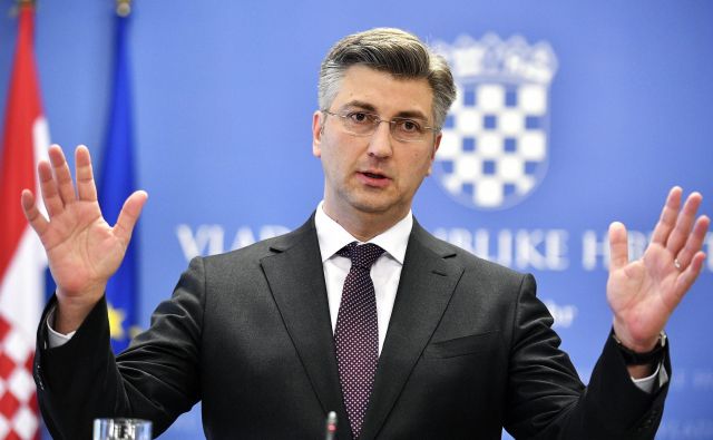 Predsednik hrvaške vlade Andrej Plenković želi približati Hrvaško jedrnim državam Unije tudi s prošnjo za vstop v čakalnico za evro. Foto Boris Kovacev/ Cropix