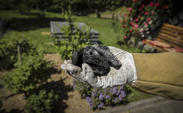 Ožgani deli, ki so ob požaru v Fragmatu padali v Begunjah pri Cerknici. FOTO: Voranc Vogel/Delo