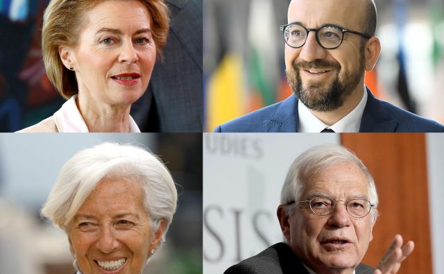 Ursula von der Leyen, Charles Michel, Christine Lagarde in Josep Borrell. Foto: Reuters