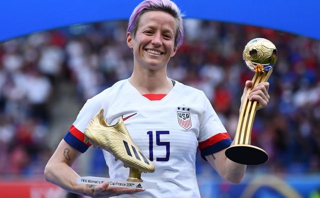 Megan Rapinoe je osvojila tako zlati čevelj kot zlato žogo. FOTO: AFP