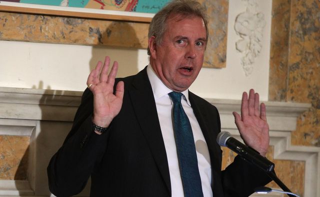 Nekdanji britanski veleposlanik v ZDA sir Kim Darroch. FOTO: Alex Wong/AFP