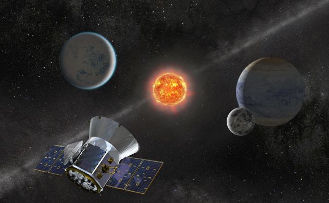 Satelit Tess je praznoval prvo leto delovanja, v tem času pa je odkril 24 planetov in več kot 900 planetarnih kandidatov. Ilustracija: Nasa