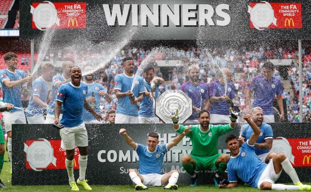 Nogometaši Manchester Cityja so osvojili novo lovoriko in še ozaljšali zanje uspešno leto 2019. FOTO: AFP