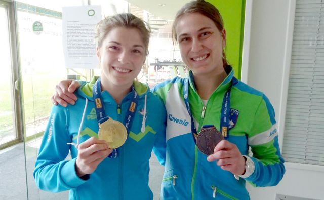 Sestri Maruša in Anja Štangar bosta od slovenskih judoistov prvi stopili na blazine v Tokiu. FOTO: Miha Šimnovec