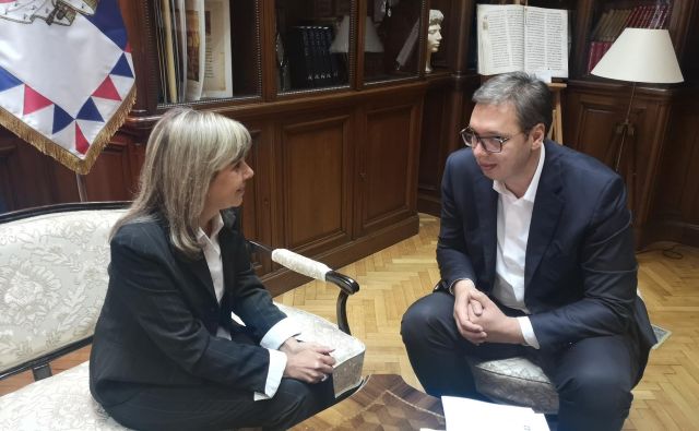 ▶ Majo Pavlović je po 18 dneh gladovne stavke vendarle sprejel srbski predsednik Aleksandar Vučić in stavka je za zdaj končana. Foto Tanjug