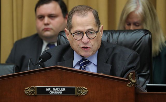 Predsedujoči vplivnega pravosodnega odbora ameriškega predstavnišjkega doma demokrat Jerrold Nadler. FOTO: Jonathan Ernst Reuters