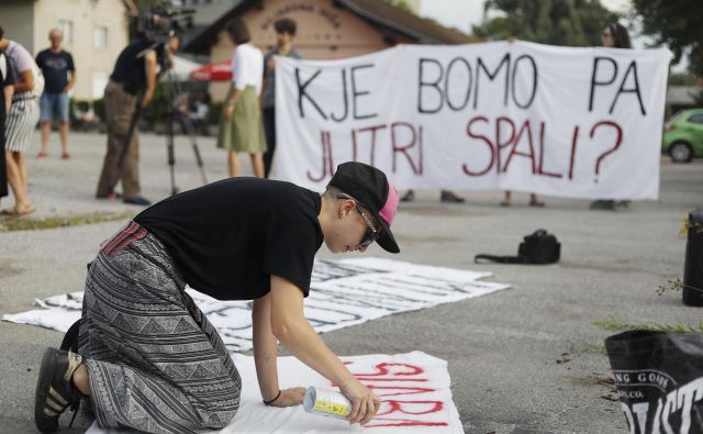 Julijski protest v organizaciji platforme Kje bomo pa jutri spali? FOTO: Leon Vidic/Delo