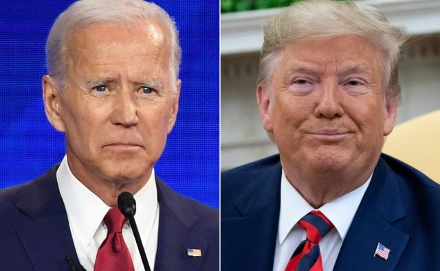 Osrednji osebnosti ukrajinskega škandala: nekdanji podpredsednik Joe Biden in sedanji predsednik Donald Trump Foto AFP