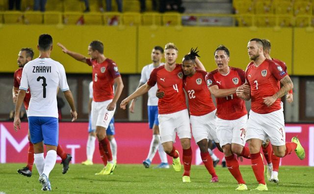 Avstrijci s popotnico zmage proti Izraelu prihajajo v Ljubljano. FOTO AFP