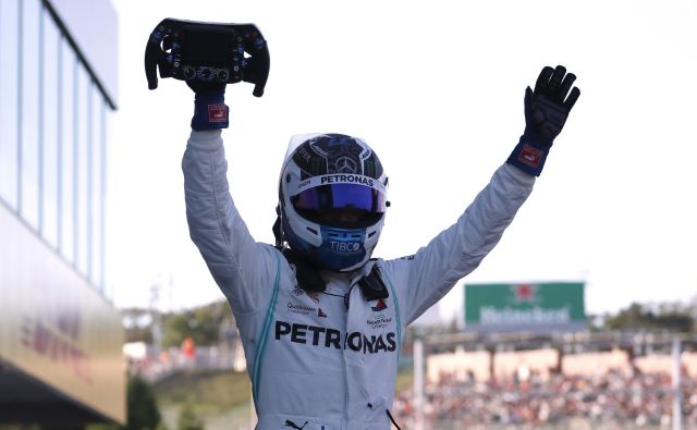 Valtteri Bottas se je veselil zmage na Japonskem. FOTO: Reuters